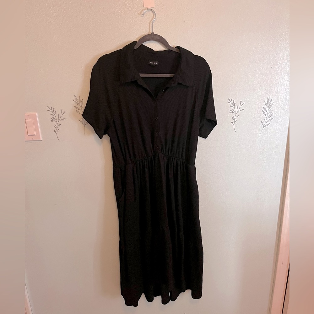 Black collared comfy Torrid dress